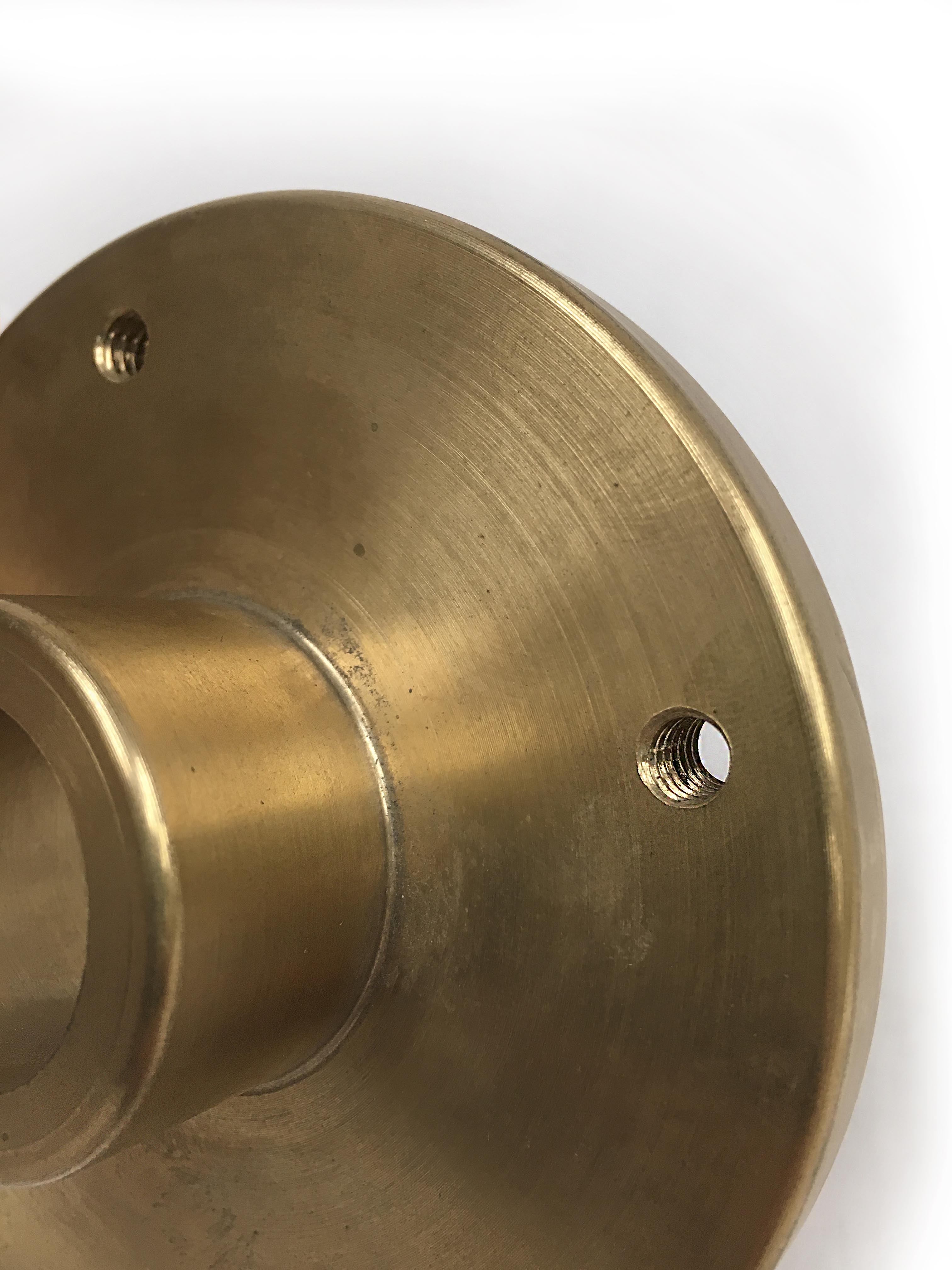Machining Services _ Machined Part - Bronze bushing tapped holes _ Textile Industrial Welding